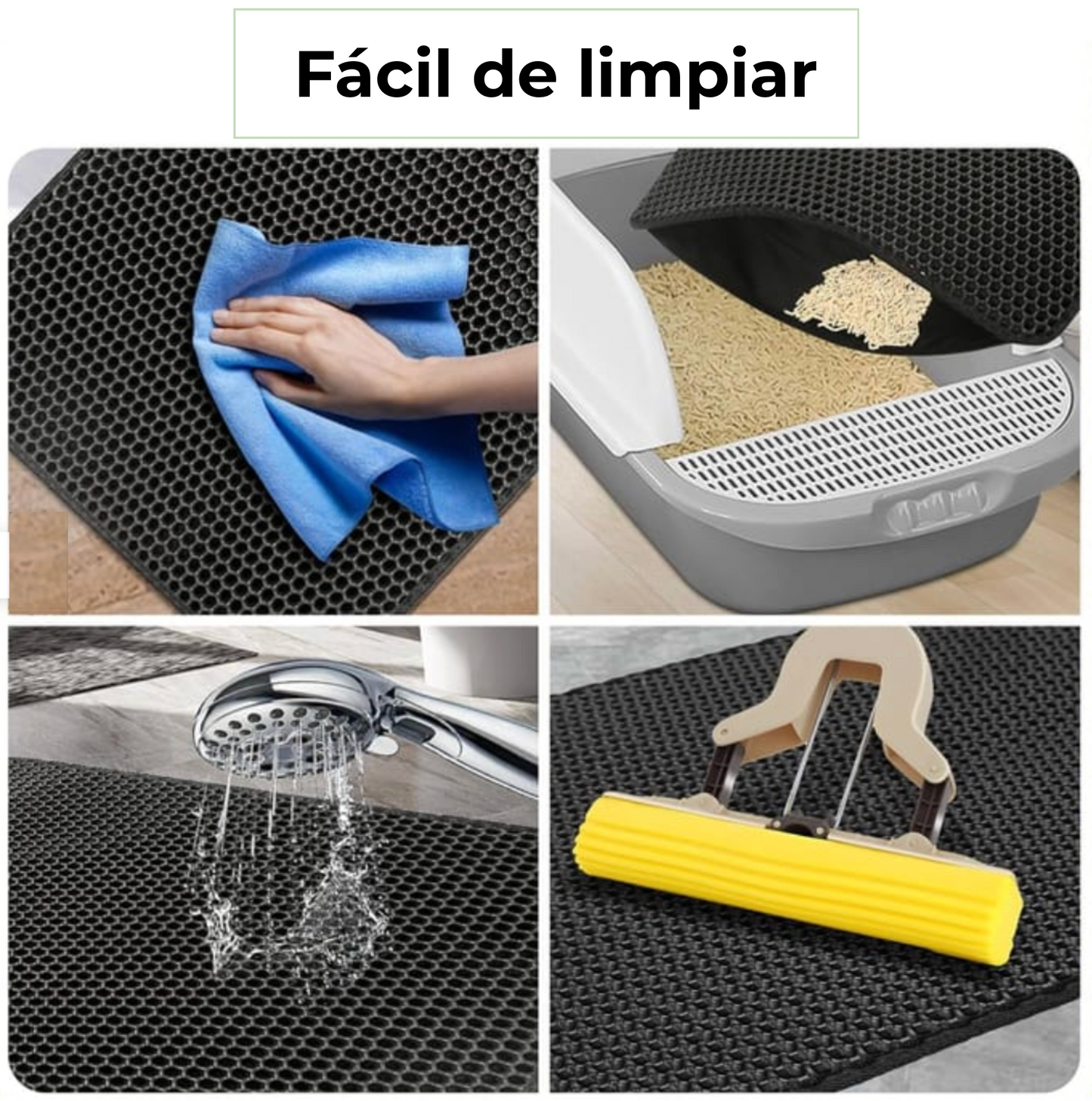 Alfombrilla antideslizante para arenero de gatos