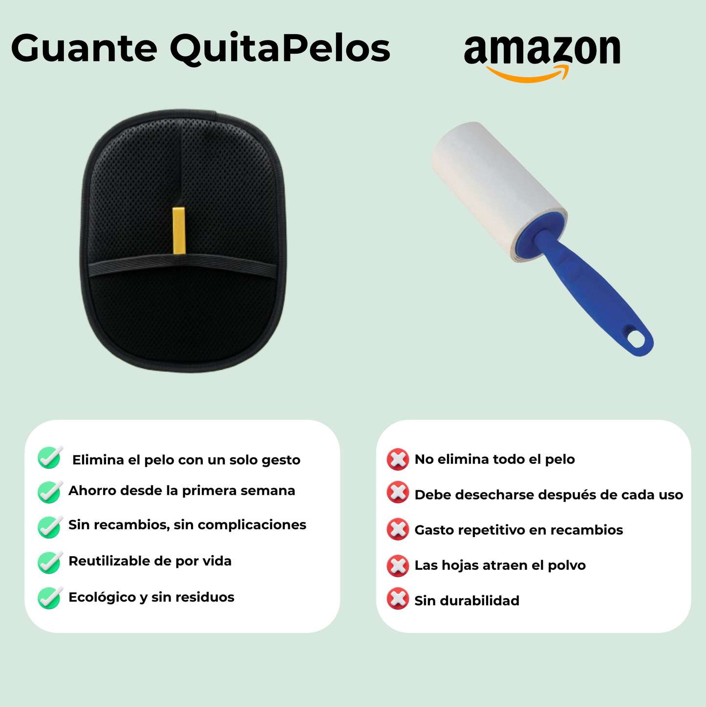 Guante Quitapelos Reutilizable y Ecológico