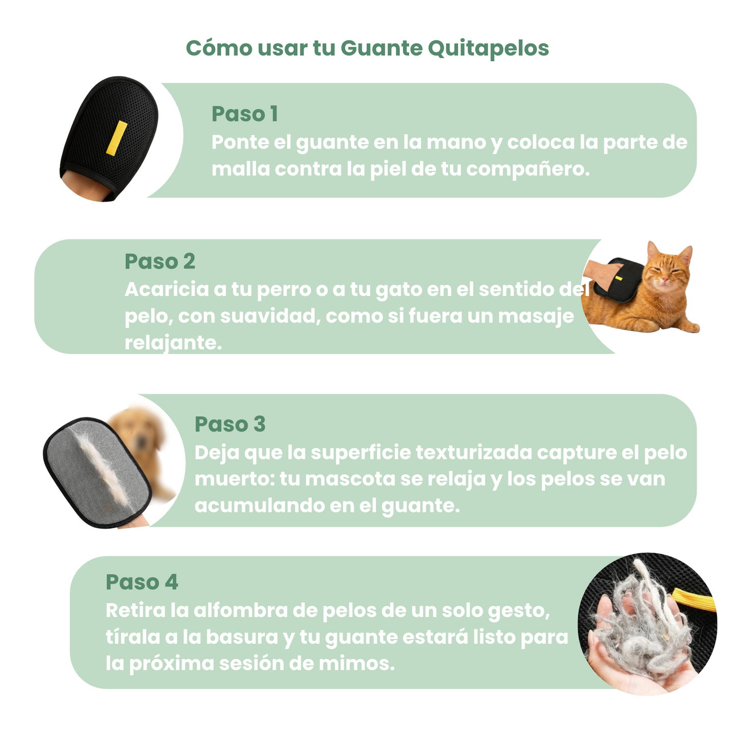 Guante Quitapelos Reutilizable y Ecológico