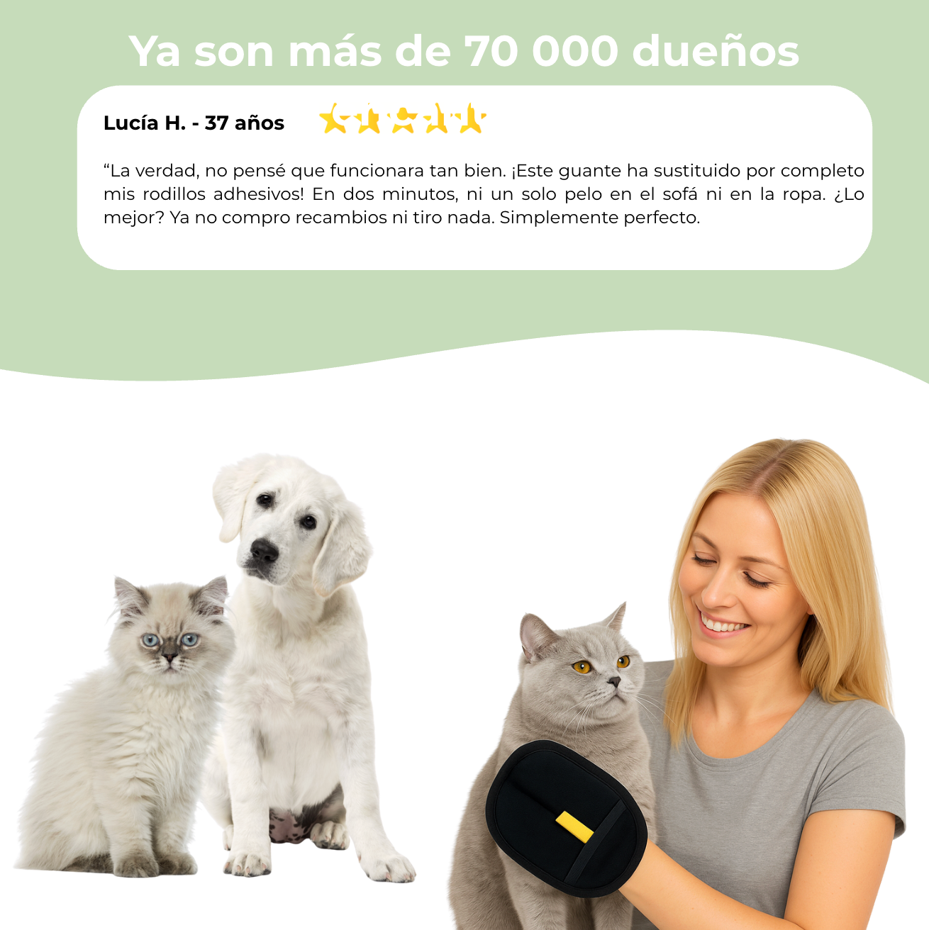 Guante Quitapelos Reutilizable y Ecológico